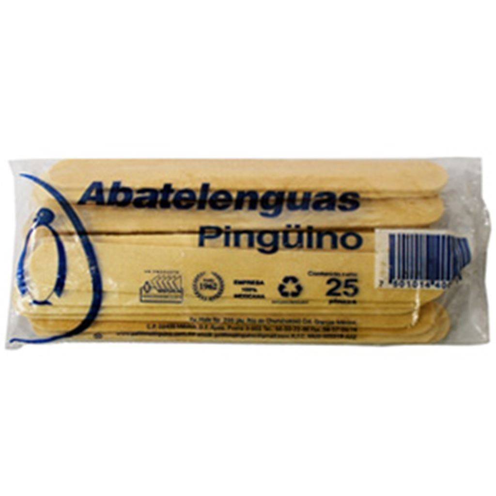 ABATELENGUAS MADERA PINGUINO C/25