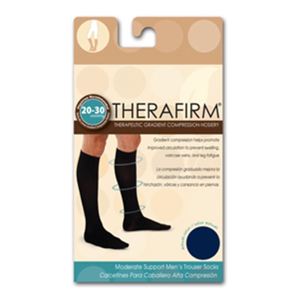 CALCETIN THERAFIRM ALTA COMPRESION (20-30 mmHg) CABALLERO TALLA X-GRANDE COLOR MARINO