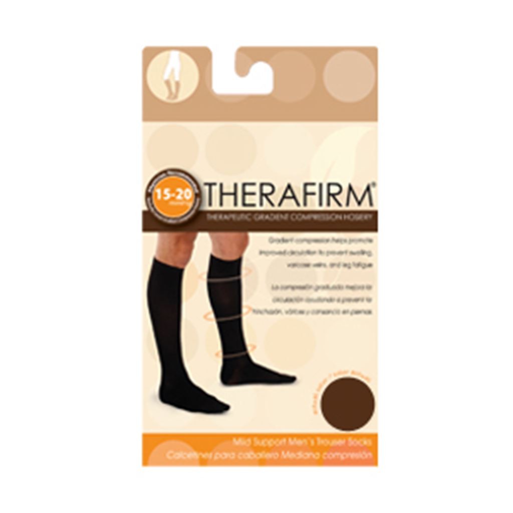 CALCETIN THERAFIRM MEDIANA COMPRESION (15-20 mmHg) CABALLERO TALLA MEDIANA COLOR CAFE