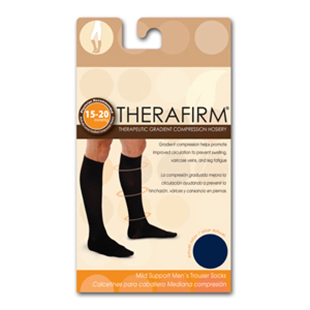 CALCETIN THERAFIRM MEDIANA COMPRESION (15-20 mmHg) CABALLERO TALLA MEDIANA COLOR MARINO