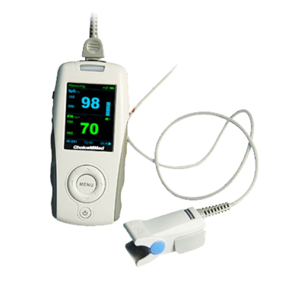 Oxímetro de Mano Choicemmed 2 Modos de Pantalla a Color Onda Pletismográfica y Transmisión de Información vía USB