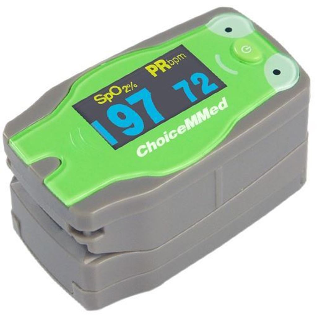 Oxímetro de Pulso Choicemmed 4 Modos de Pantalla Onda Pletismográfica Pediátrico Diseño de Rana