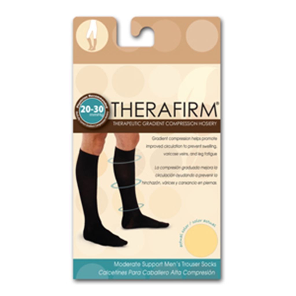 CALCETIN THERAFIRM ALTA COMPRESION (20-30 mmHg) CABALLERO TALLA CHICA COLOR BEIGE