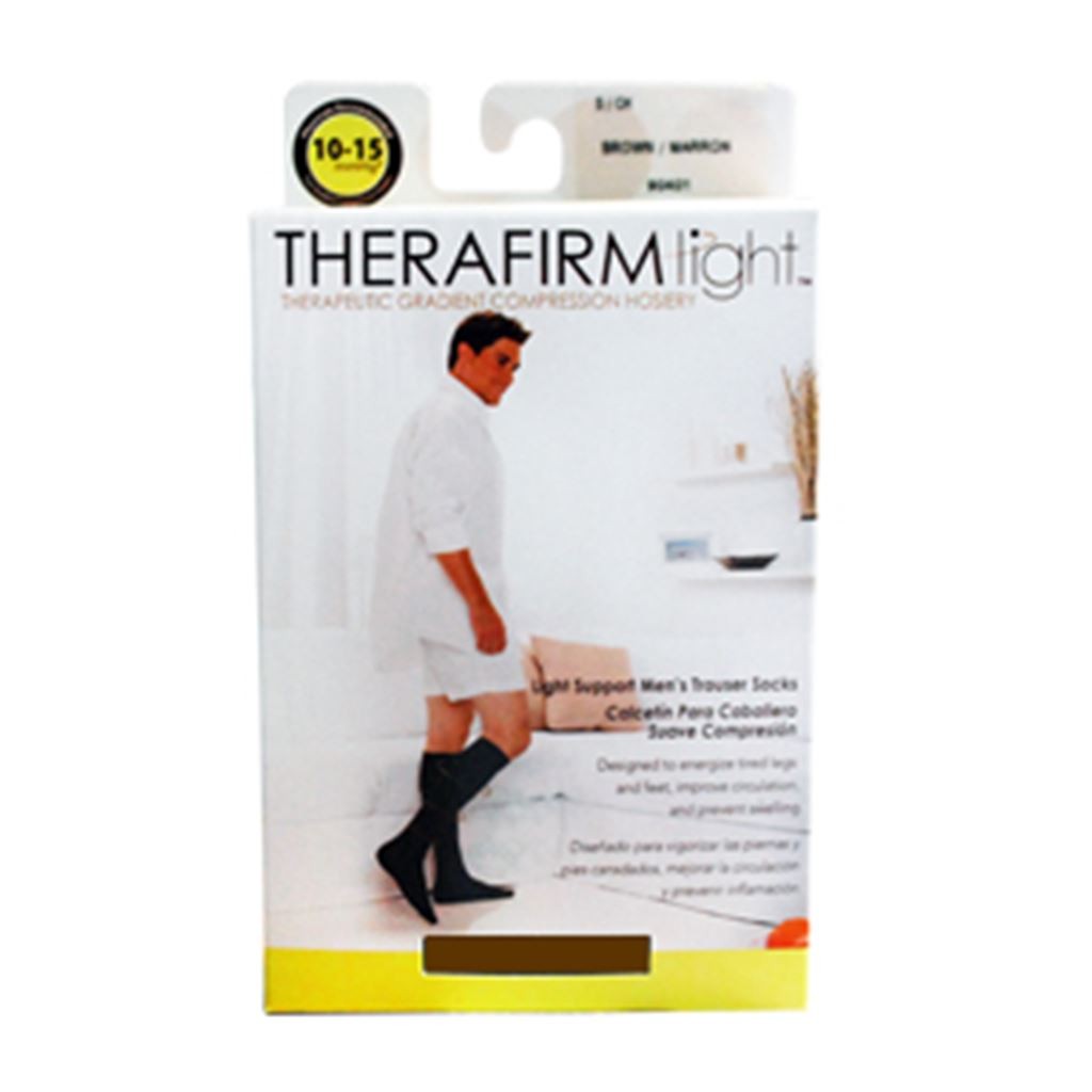 CALCETIN THERAFIRM BAJA COMPRESION (10-15 mmHg) CABALLERO TALLA GRANDE COLOR CAFE