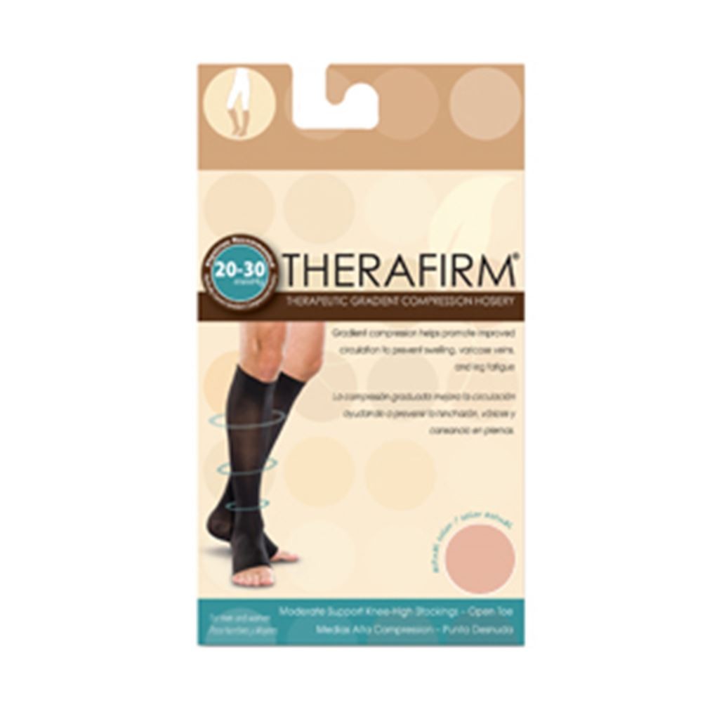 TOBIMEDIA THERAFIRM ALTA COMPRESION (20-30 mmHg) PUNTA DESNUDA TALLA CHICA COLOR PIEL