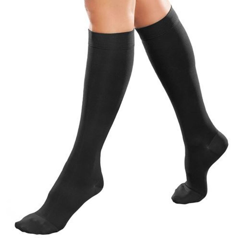 Tobimedia Therafirm Mediana Comprensión (15-20 mmHg) Modelo Sheer Color Negro Talla Chica