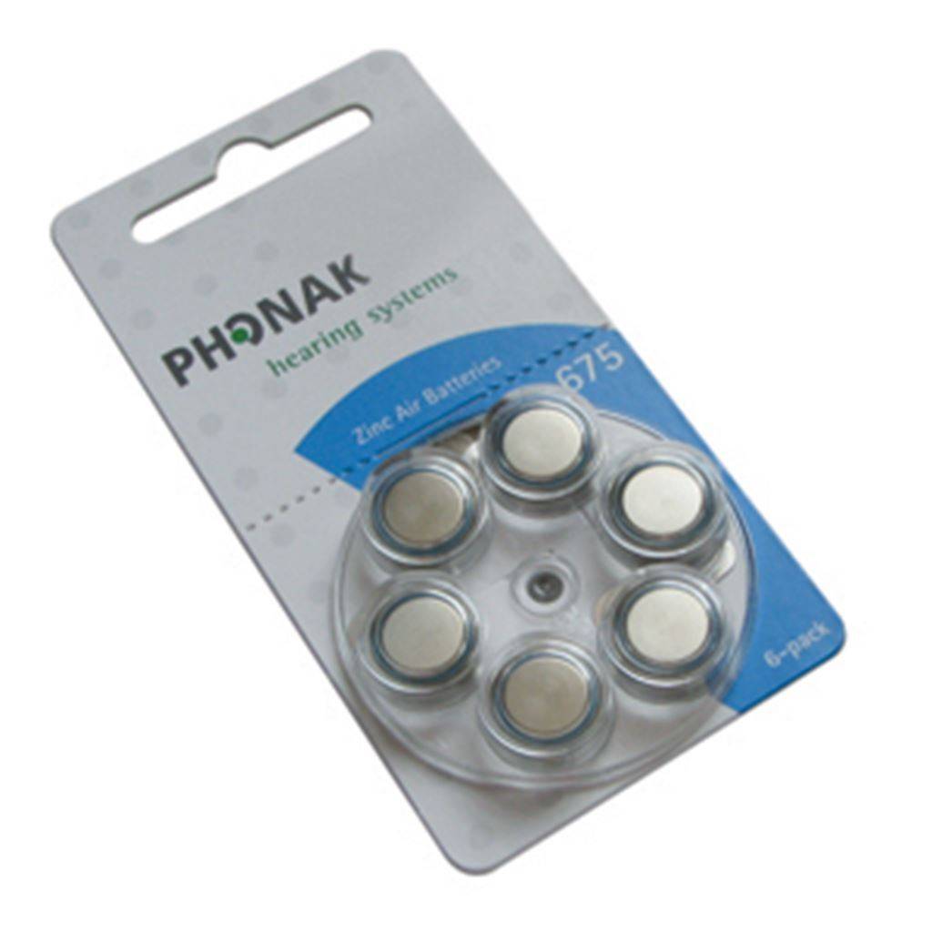 BATERIA PHONAK PARA APARATOS AUDITIVOS NO.675