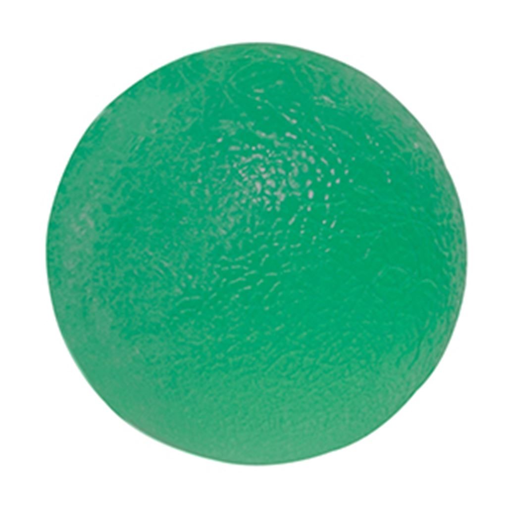PELOTA CANDO DE GEL PARA EJERCICIOS DE MANO RESISTENCIA MEDIA COLOR VERDE