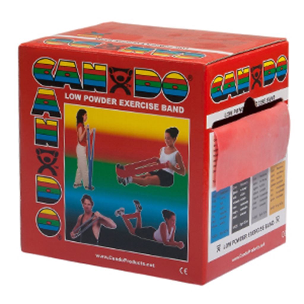 BANDA ELASTICA CANDO PARA EJERCICIOS DE RESISTENCIA LIGERA COLOR ROJO