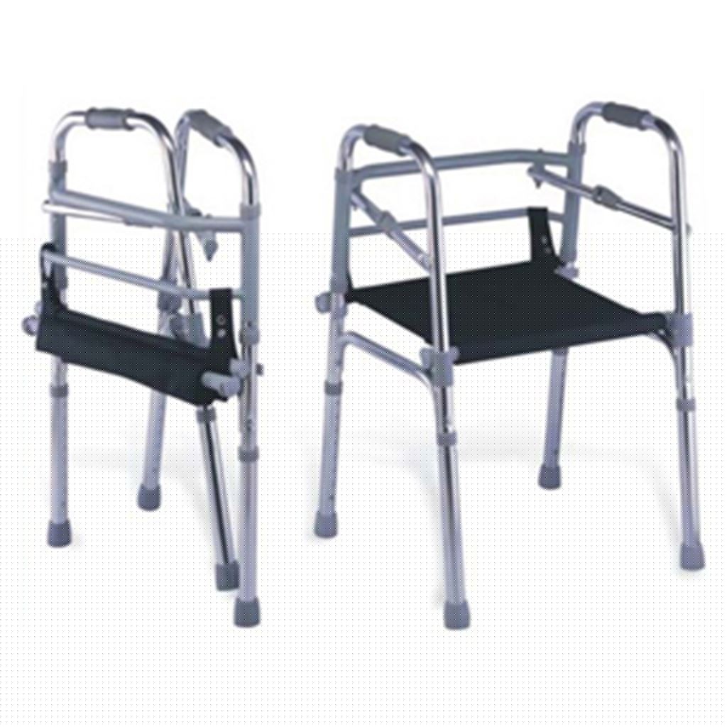 ANDADERA RIDER PLEGABLE DE ALUMINIO CON ASIENTO DE LONA DESMONTABLE.