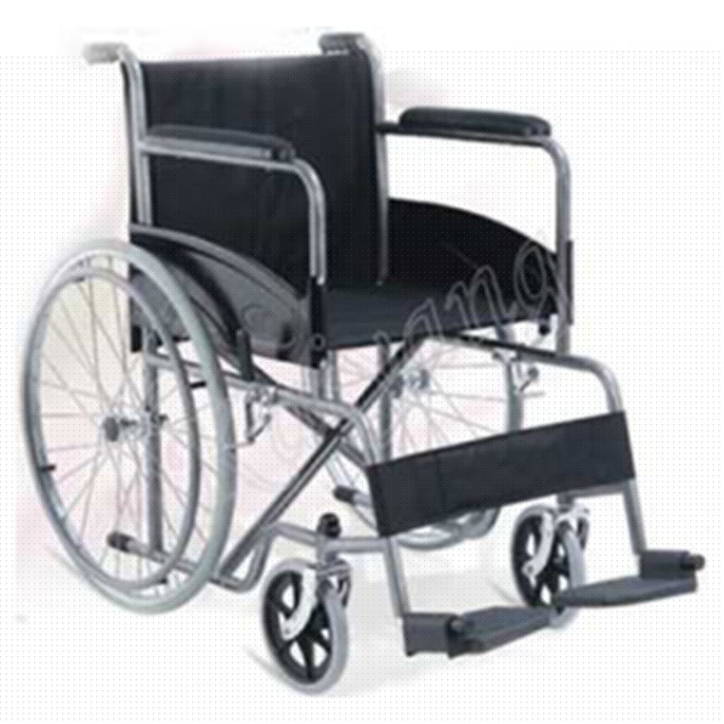 SILLA DE RUEDAS ESMALTADA BRAZO Y DESCANSA PIES FIJO