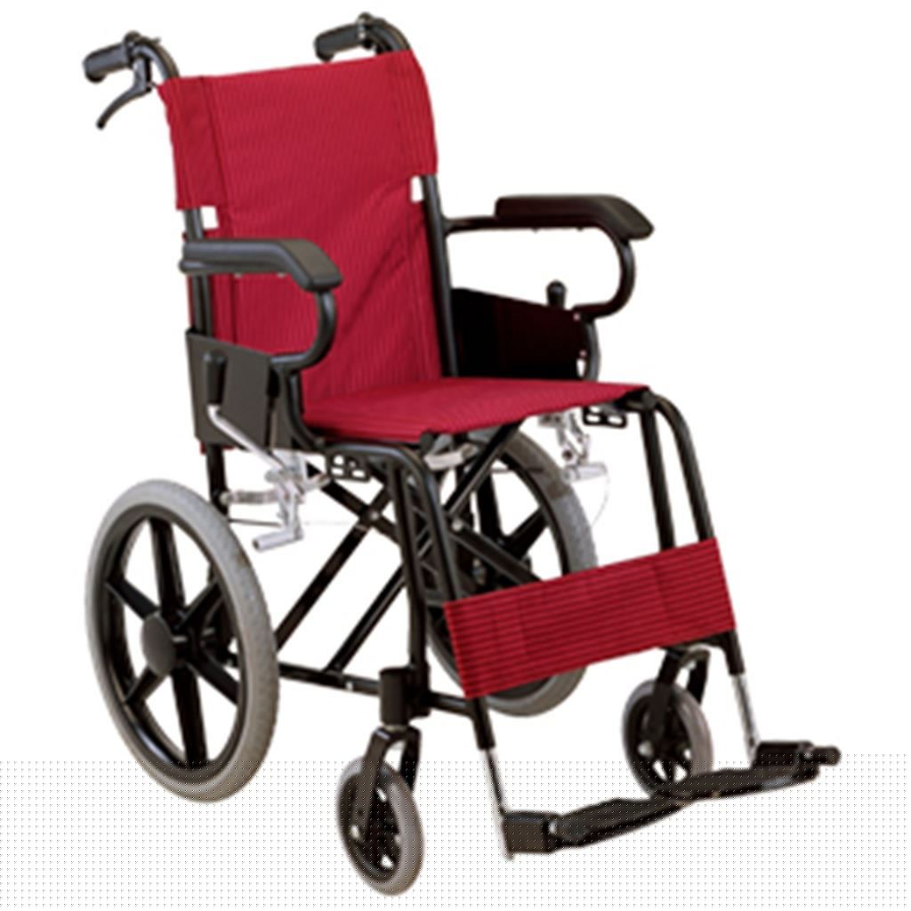 Silla de Ruedas Rider para Traslado, Ligera de Aluminio, Descansa Brazos Fijos.