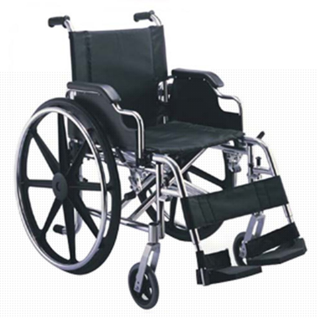 SILLA DE RUEDAS ALUMINIO BRAZO Y DESCANSA PIES DESMONTABLE C/ELEVAPIERNAS