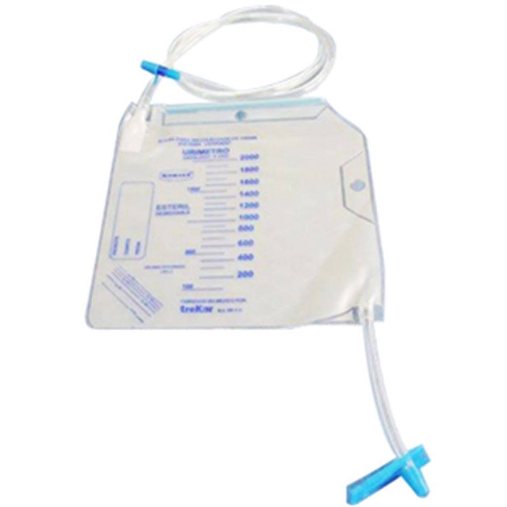 BOLSA URINARIA SISTEMA CERRADO DRENAJE URINARIO 2000ML KORTEX