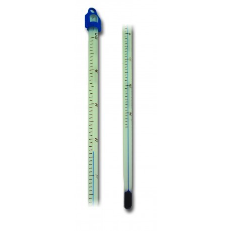 TERMÓMETRO LO-TOX AZUL, INMERSIÓN PARCIAL, RANGO -10 A 50 grados C, DIVISIÓN 0.5, LONGITUD 305MM