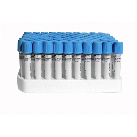 TUBO VACUTAINER AZUL, CITRATO DE SODIO 2.7 ML, 13 X 75, 100 PIEZAS - BD