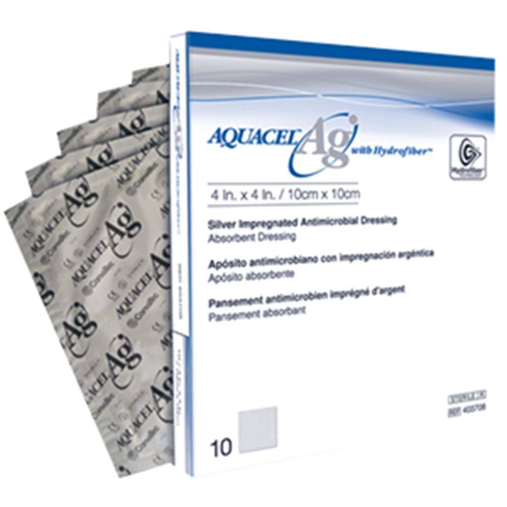 APOSITO AQUACEL AG HIDROFIBRA CON PLATA IONICA 10 X 10 CM