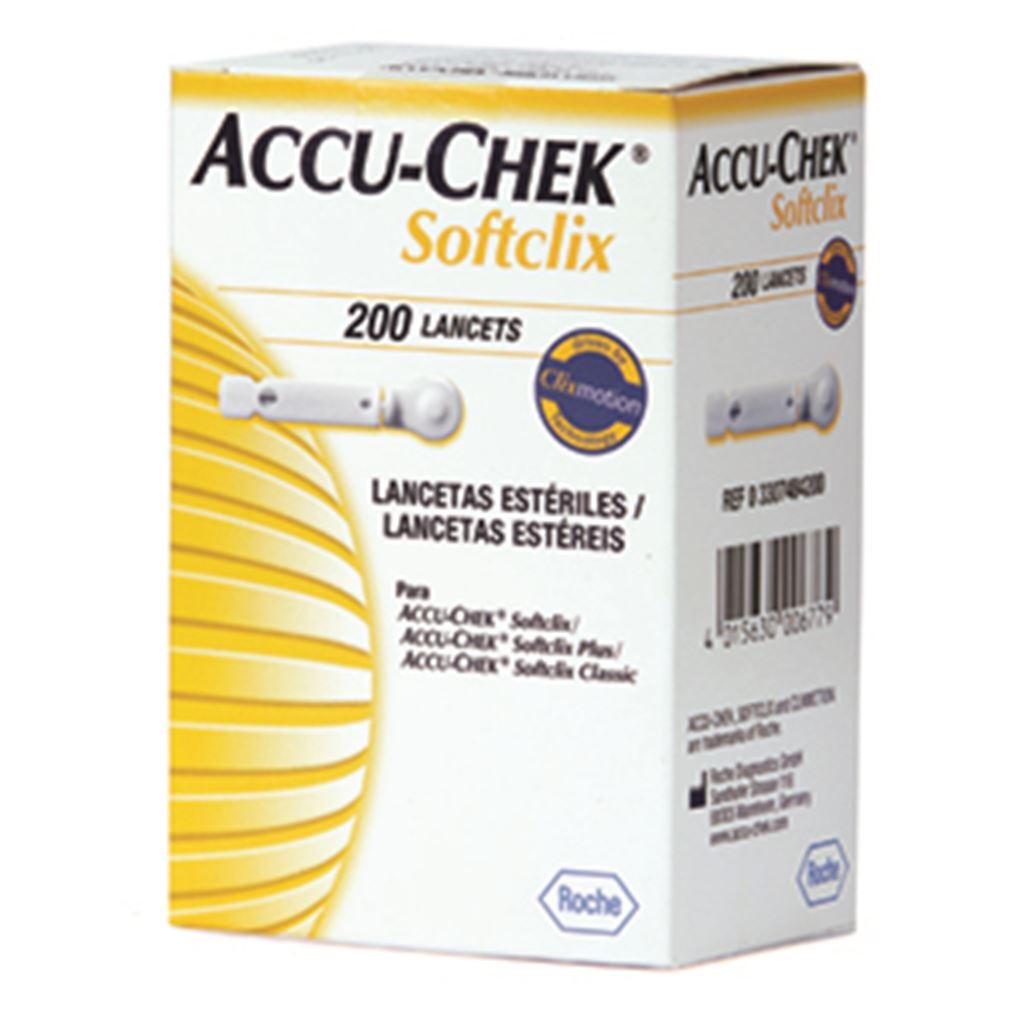 LANCETAS ACCU-CHEK SOFTCLIX CON 200 PIEZAS