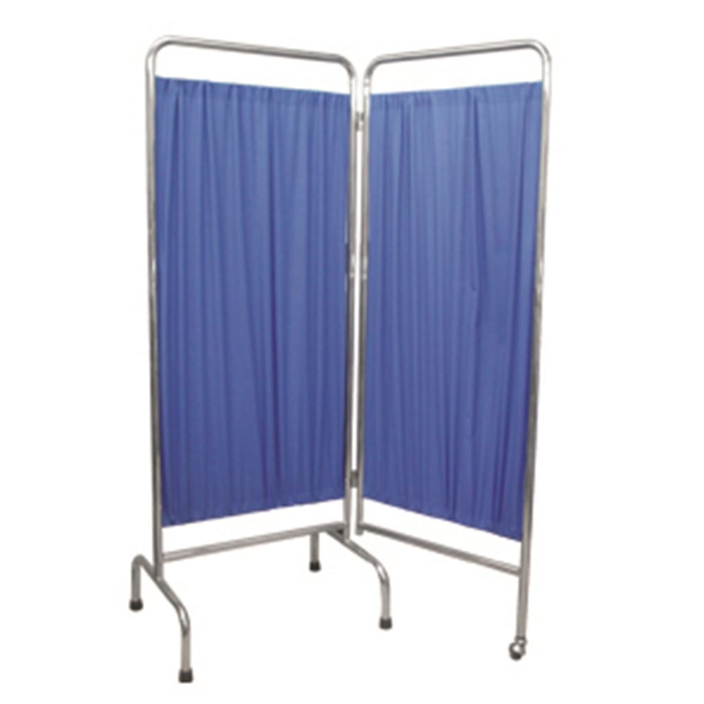 Biombo Serrano de 2 Hojas con Ruedas Azul